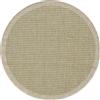 Carpetsale24 Tappeto Interno Esterno Terrazza Balcone Cucina Look Sisal Tessitura Piatta Impermeabile Tinta Unita, Dimensioni: 120 cm rotondo