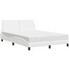 vidaXL Letto senza materasso "Zadar" Bianco 140x190 cm Pelle finta
