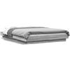 vidaXL Struttura letto con LED Grigio Sonoma 135x190 cm in materiale composito
