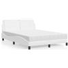 vidaXL Letto senza materasso "Zadar" Bianco 140x200 cm Pelle finta