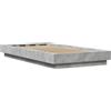 vidaXL Giroletto con LED cemento grigio 90x190 cm materiale a base di legno