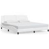 vidaXL Struttura letto senza materasso "Zadar" Bianco 180x200 cm Pelle finta