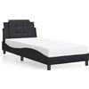 vidaXL Giroletto con testata nera 90x200 cm in ecopelle