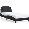 vidaXL Giroletto con testiera nero 90x190 cm in ecopelle