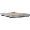 vidaXL Struttura letto grigio cemento 140x190 cm materiale a base di legno