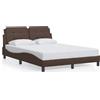vidaXL Struttura letto senza materasso "Zadar" Marrone 120x200 cm Pelle finta