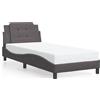 vidaXL Rete letto senza materasso "Zadar" Grigio 80x200 cm Pelle finta