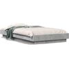 vidaXL Struttura letto grigio cemento 100x200 cm materiale a base di legno