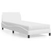 vidaXL Letto con materasso "Dover" Bianco 80x200 cm Pelle finta