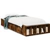 vidaXL Struttura letto in rovere affumicato 90x200 cm materiale a base di legno