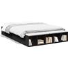 vidaXL Struttura letto nera 150x200 cm in materiale ligneo