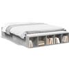 vidaXL Struttura letto grigio cemento 135x190 cm materiale a base di legno