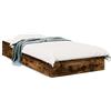 vidaXL Struttura letto con cassetti in rovere fumé 90x190 cm Materiale a base di legno