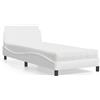 vidaXL Letto con materasso "Dover" bianco 90x190 cm in Pelle finta