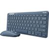 Trust Lyra tastiera Mouse incluso RF senza fili + Bluetooth QWERTY Italiano Blu