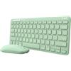 Trust Lyra tastiera Mouse incluso RF senza fili + Bluetooth QWERTY Italiano Verde