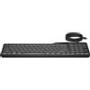 HP Tastiera a filo multidispositivo illuminata HP 405, dimensioni complete (100%), cavo, USB, interruttore a membrana, nero