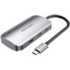 Vention USB-C a USB-C Gen 1/USB3.0x3/PD Hub 0,15M Grigio Tipo in lega di alluminio