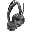HP Cuffie HP Poly Voyager Focus 2 USB-C + adattatore USB-C/A, wireless, per ufficio/call center, 175 g, cuffie con microfono, nero