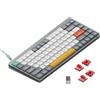 Nuphy Air75 V2 Tastiera meccanica sottile senza fili, QWERTY USA, Bluetooth 5.1 / 2.4 GHz, interruttore Cowberry grigio lunare