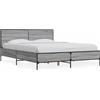 vidaXL Struttura letto grigio Sonoma 120x190 cm in legno e metallo