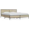 vidaXL Struttura letto rovere Sonoma 180x200 cm in legno e metallo