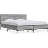 vidaXL Struttura letto grigio Sonoma 150x200 cm in legno e metallo