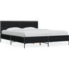 vidaXL Struttura letto nera 160x200 cm in legno e metallo