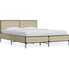 vidaXL Struttura letto rovere Sonoma 120x200 cm in legno e metallo