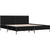 vidaXL Struttura letto nera 200x200 cm in legno e metallo