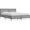 vidaXL Struttura letto grigio Sonoma 120x200 cm in legno e metallo