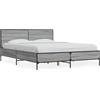 vidaXL Struttura letto grigio Sonoma 140x190 cm in legno e metallo