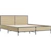 vidaXL Struttura letto rovere Sonoma 135x190 cm Materiale a base di legno e metallo