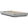 vidaXL Giroletto con LED cemento grigio 90x200 cm Materiale a base di legno