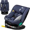 Lionelo Seggiolino auto Lionelo Bastiaan One i-Size, dalla nascita a 12 anni, da 0 kg a 36 kg, Dri-Seat, 360 gradi - Blue Navy