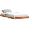 vidaXL Letto in legno massiccio cera marrone 100x200 cm pino