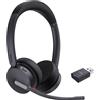 YEALINK Yealink WH64 Hybrid Dual Teams Headset Wireless Head-band Office/Call center Micro-USB Bluetooth Nero
