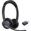 YEALINK Yealink WH64 Hybrid Dual UC Headset Wireless Head-band Office/Call center Micro-USB Bluetooth Nero