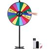 VEVOR Ruota della fortuna VEVOR 91 cm con 18 scomparti, roulette con penna cancellabile a secco e 2 pennarelli, da posizionare sul tavolo o sul pavimento per giochi d'azzardo per feste, pub, ecc.