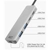 ACT AC7072 Hub di interfaccia USB 3.2 Gen 1 (3.1 Gen 1) Type-C 5000 Mbit/s Nero
