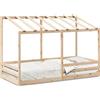vidaXL Lettino con tetto bianco 80x200 cm in legno di pino massiccio