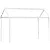 vidaXL Baldacchino per lettino bianco 217x85,5x154 cm in legno di pino massiccio
