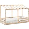 vidaXL Letto per bambini con tetto 80x200 cm in legno di pino massiccio