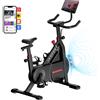 JASPORT C3 - cyclette smart da casa, resistenza magnetica, silenziosa, volano 7,5kg, app con corsi video on demand