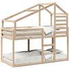 vidaXL Letto a castello senza materasso 90x200 cm in legno di pino massiccio