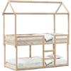 vidaXL Letto a castello senza materasso 90x190 cm in legno di pino massiccio