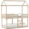 vidaXL Letto a castello senza materasso 90x200 cm in legno di pino massiccio