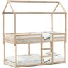 vidaXL Letto a castello senza materasso 90x190 cm in legno di pino massiccio