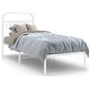 vidaXL Struttura letto con testiera in metallo bianco 80x200 cm