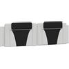 vidaXL Cuscino per testiera "Viana" bianco e nero 180 cm in Pelle finta